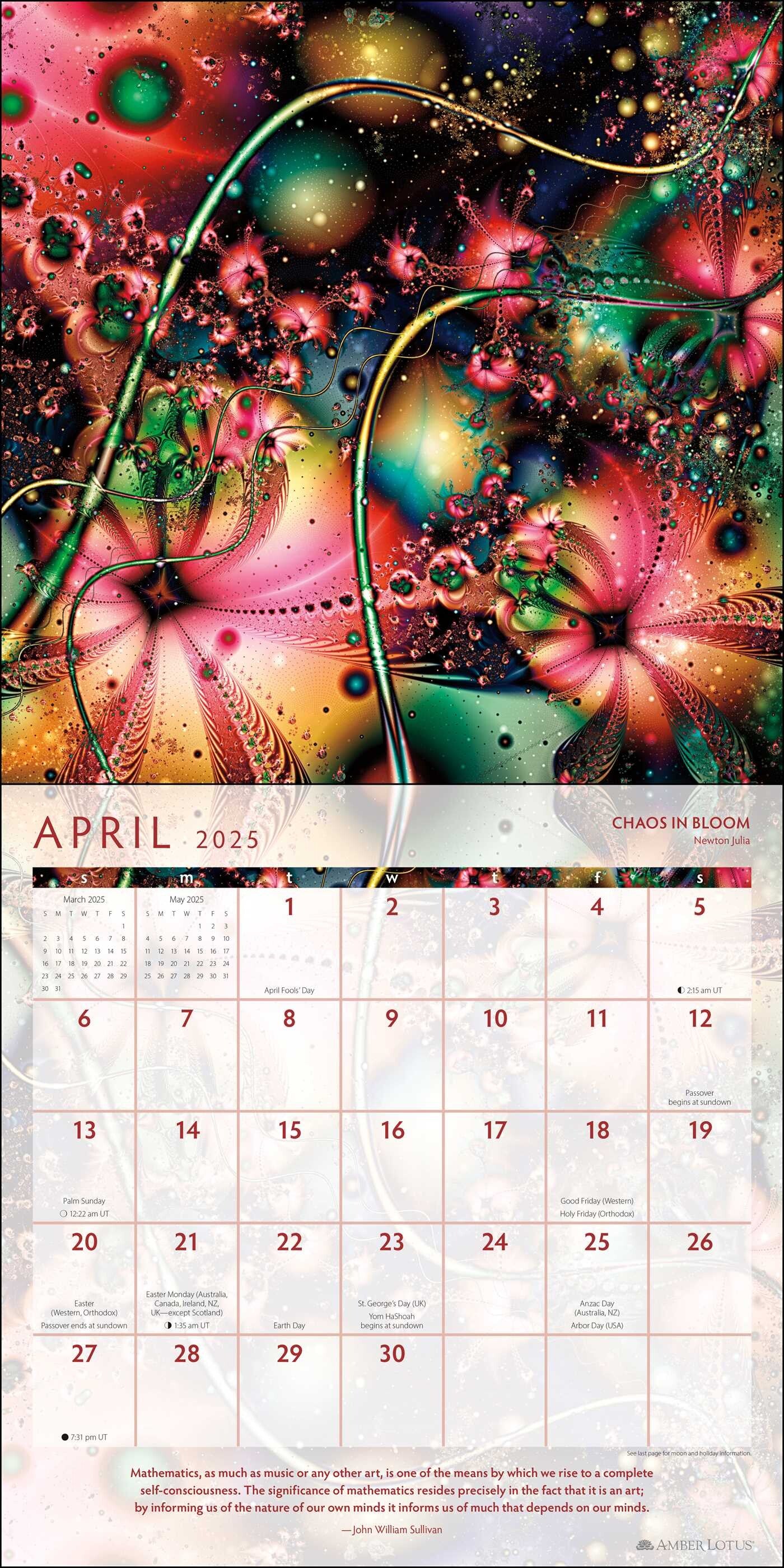 Fractal Cosmos 2025 Wall Calendar    