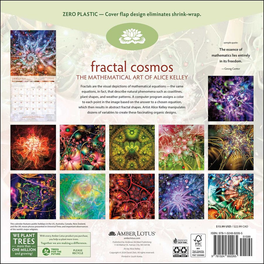 Fractal Cosmos 2025 Wall Calendar    