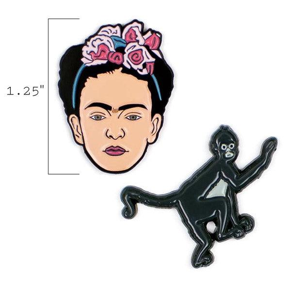 UPG Frida Kahlo & Monkey Enamel Pin Set