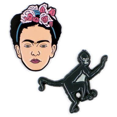 UPG Frida Kahlo & Monkey Enamel Pin Set
