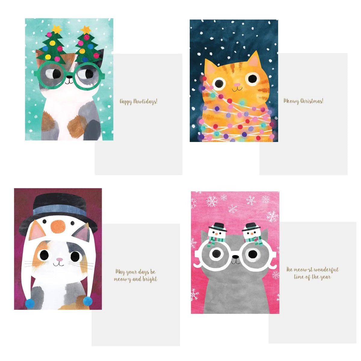 GRPH Funny Cats Boxed Holiday Cards
