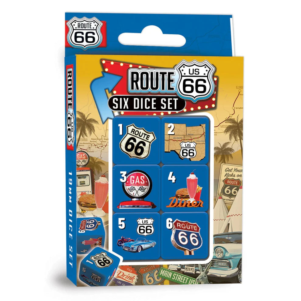 Route 66 - Dice Set of 6