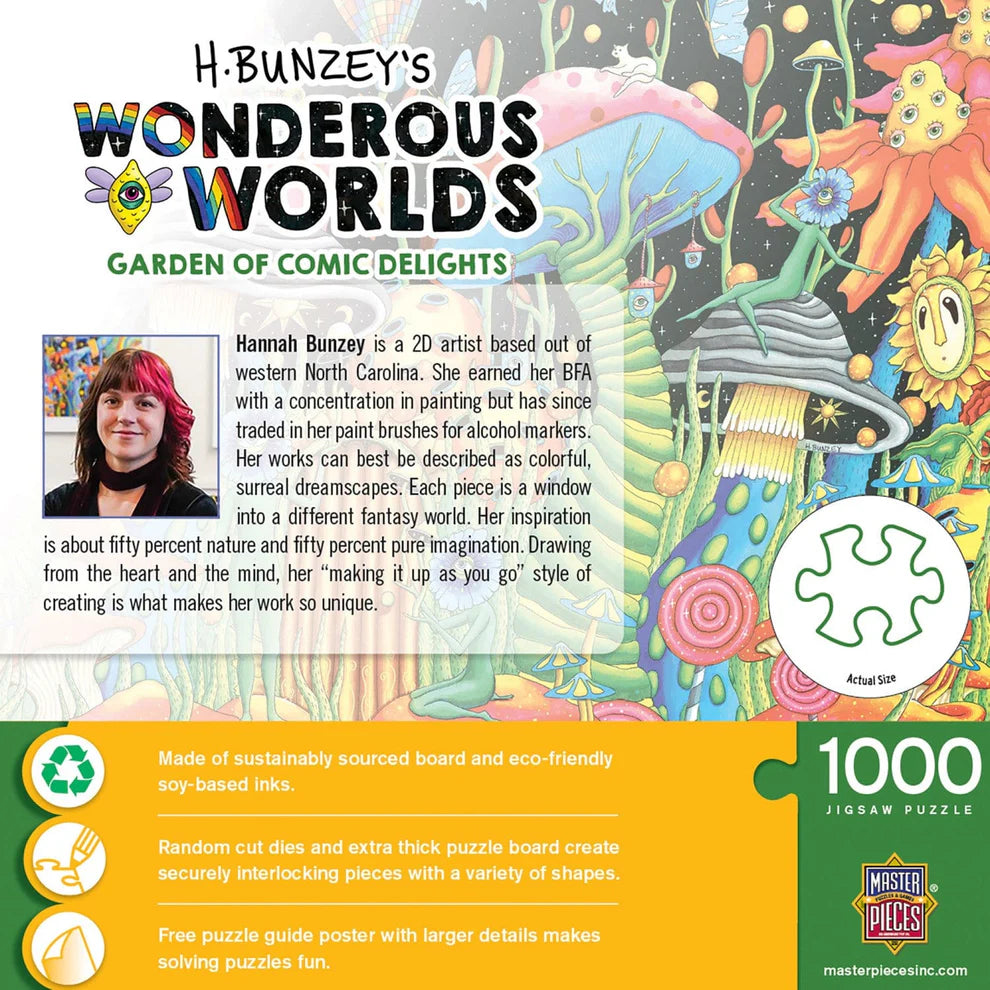 Garden of Cosmic Delights 1000 Piece Wonderous Worlds Puzzle