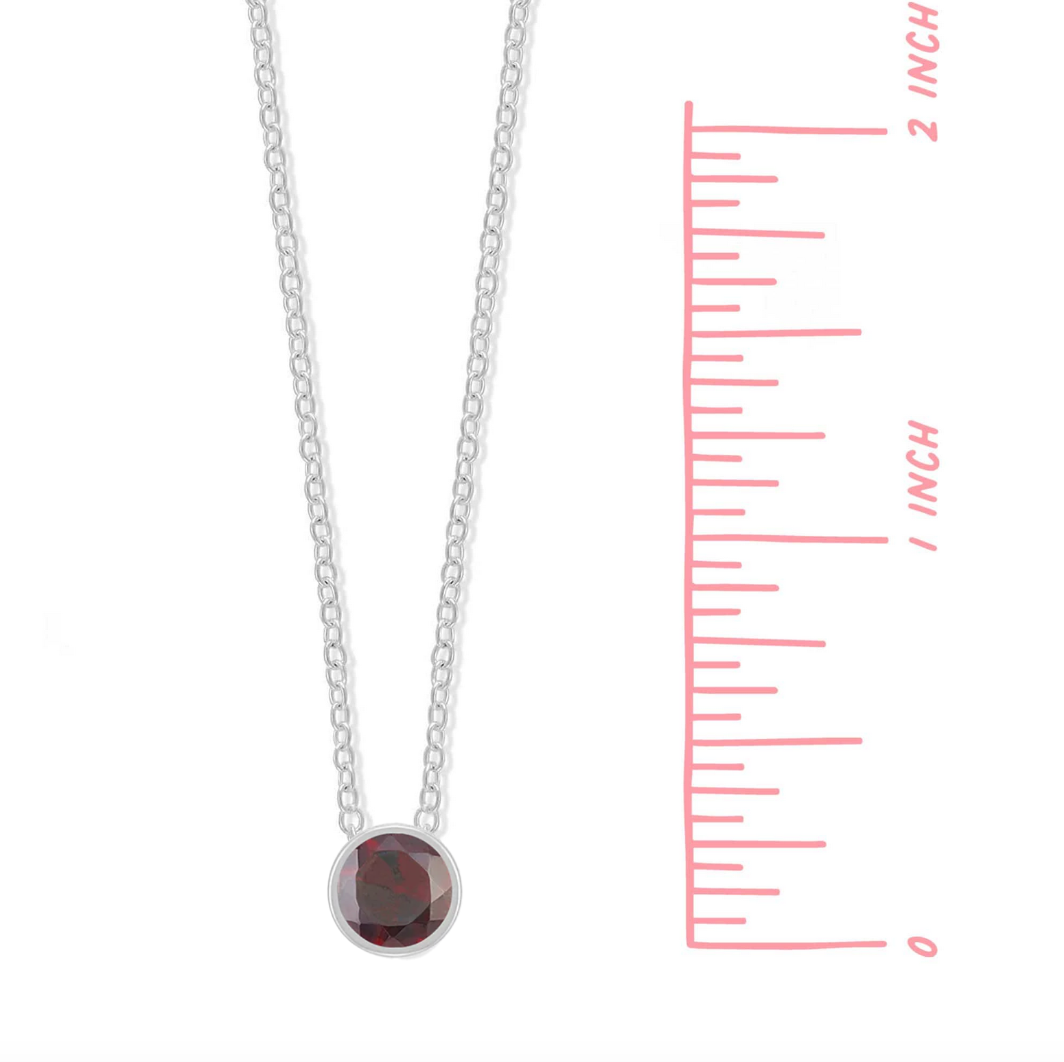 BOMA Belle Stone Necklace - Garnet - January and Protection