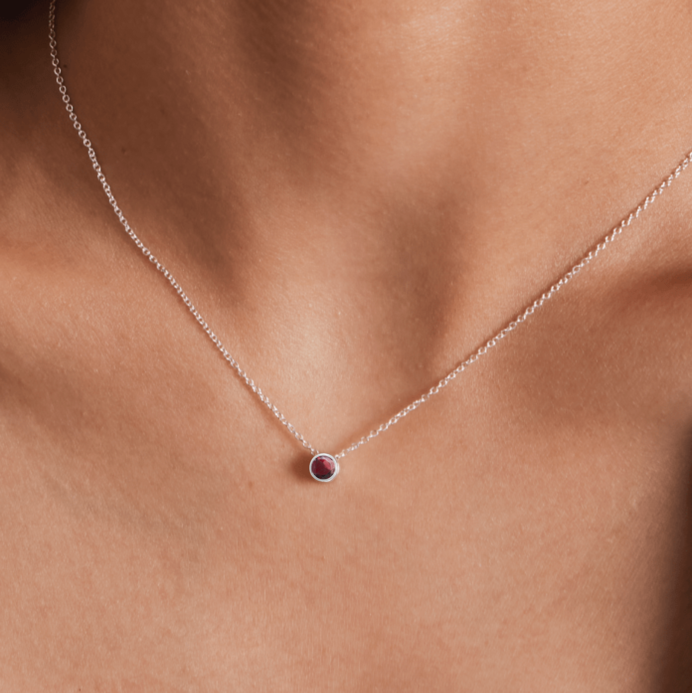 BOMA Belle Stone Necklace - Garnet - January and Protection