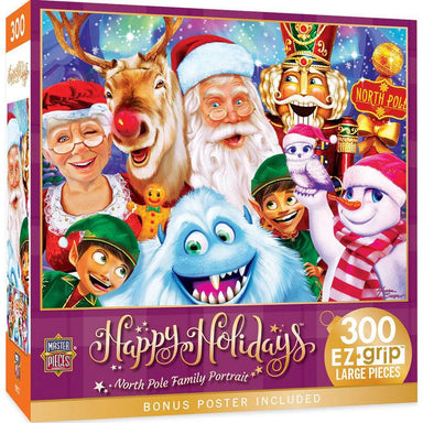 North Pole Family Portrait 300 Piece Happy Holidays Puzzle