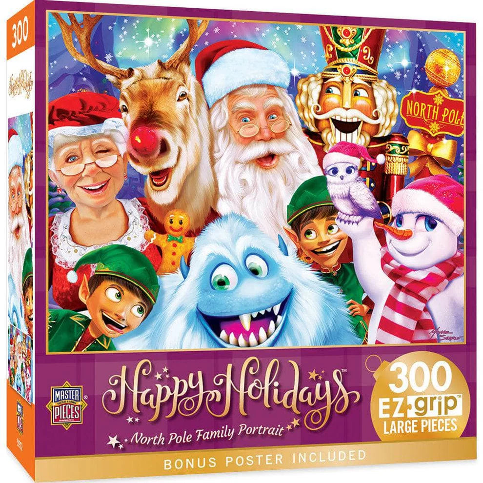 North Pole Family Portrait 300 Piece Happy Holidays Puzzle