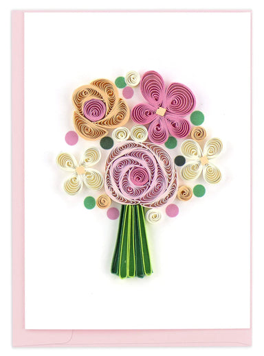 Flower Bouquet - Blank Quilling Enclosure Card    