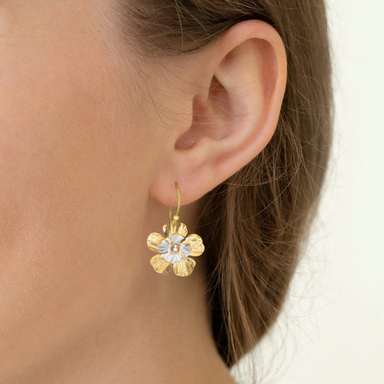 Holly Yashi Blissful Bloom Earrings - Gold and Silver