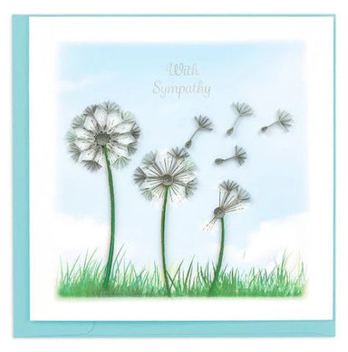 With Sympathy Dandelions Blank Quilling Card