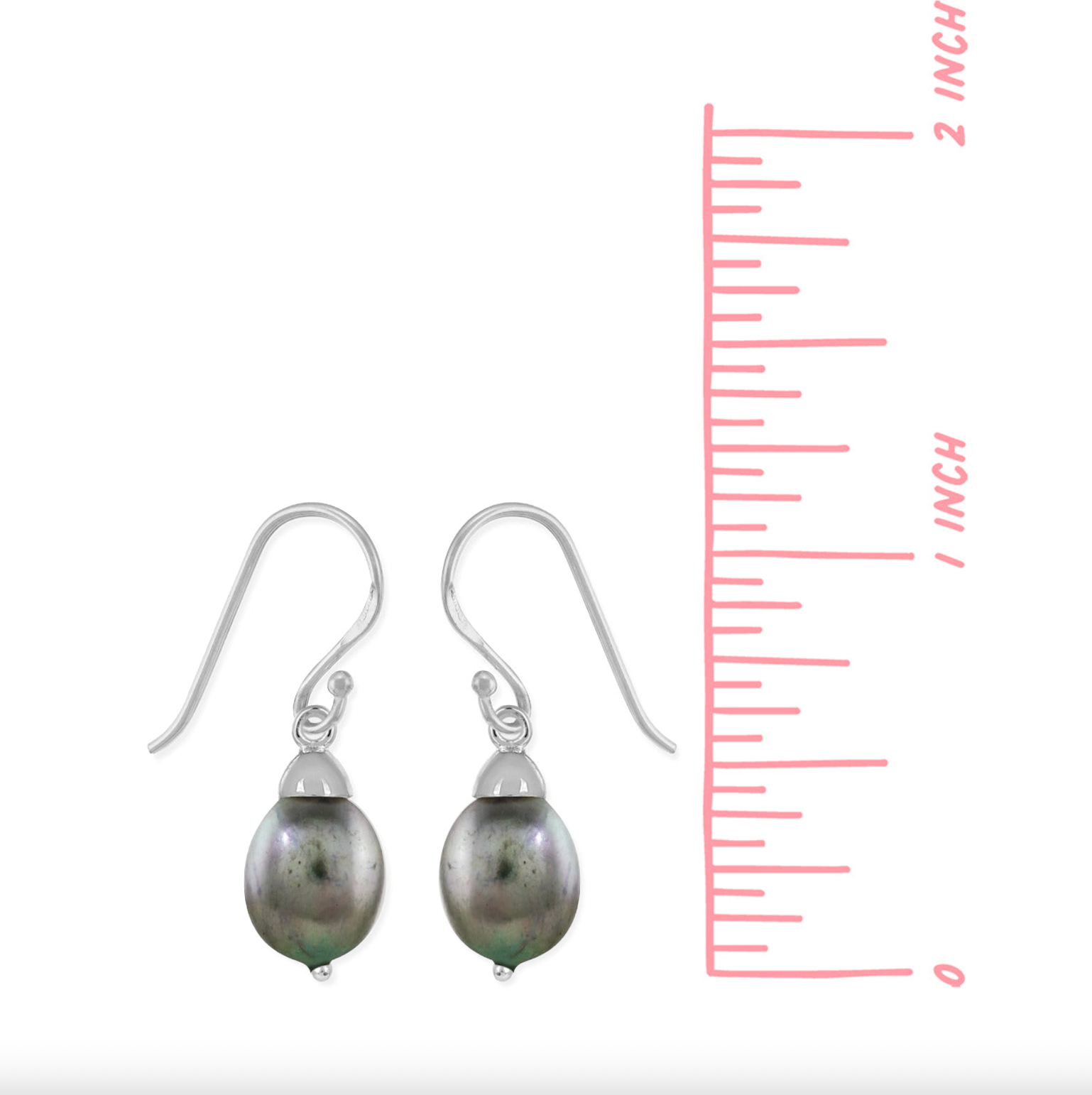 Boma Large Pearl Dangle Earrings - Grey