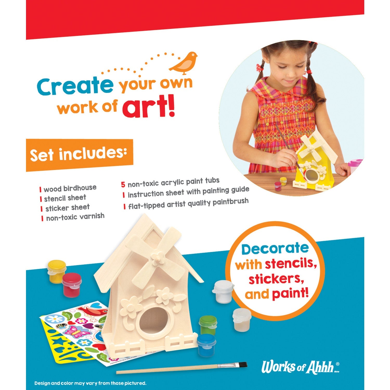 Paint Your Own Windmill Birdhouse    
