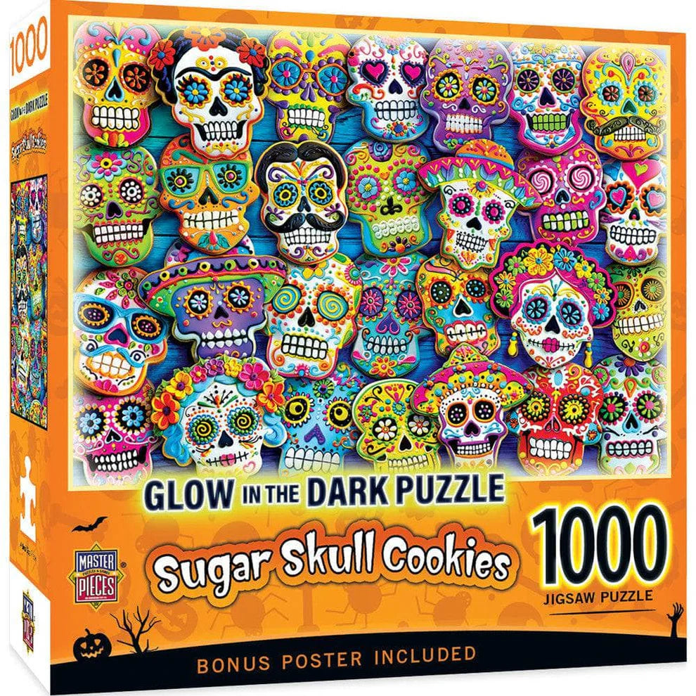 Sugar Skull Cookies 1000 Piece Glow In The Dark Puzzle
