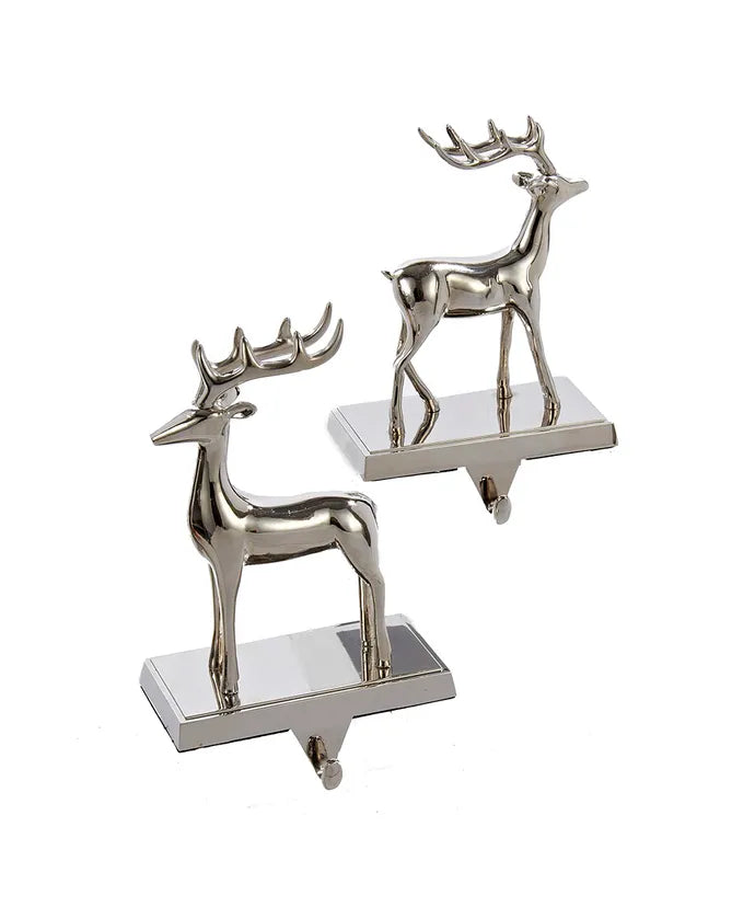 Metal Reindeer Stocking Holder - Single, Various Styles