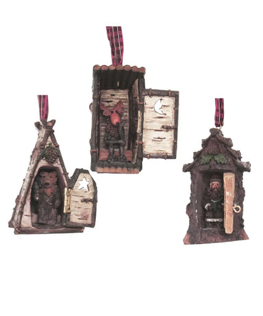 Hinged Woodland Cottage Door Outhouse Ornament - Single, Various Styles
