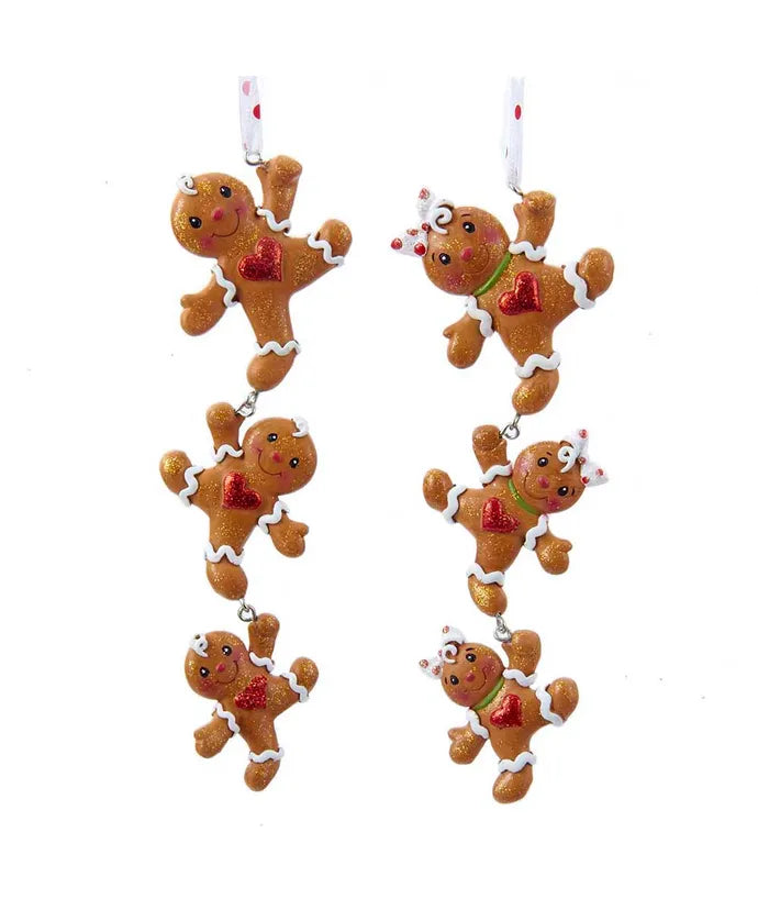 Triple Gingerbread Men String Ornament - Single, Various Options