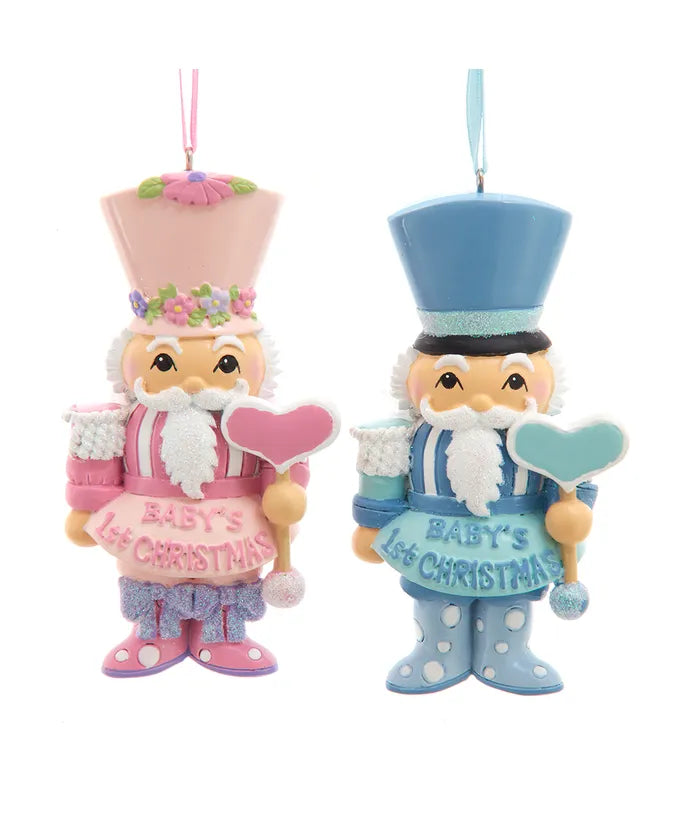 Baby's 1st Christmas Nutcracker Boy or Girl Ornament - Single, Various Styles