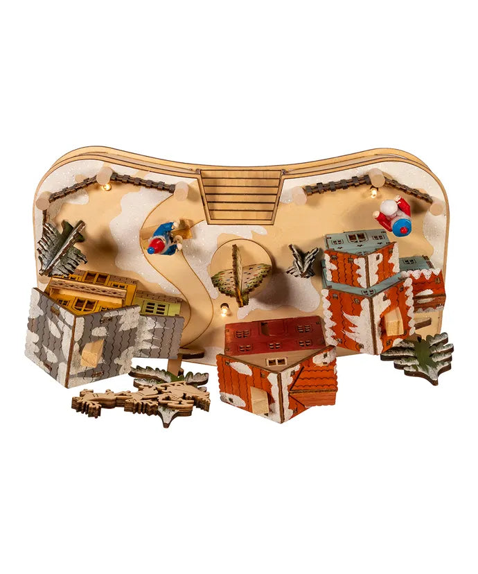 Wooden LED Musical Village House