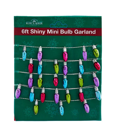 Miniature 6' Christmas Bulb Garland