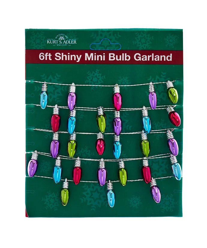 Miniature 6' Christmas Bulb Garland