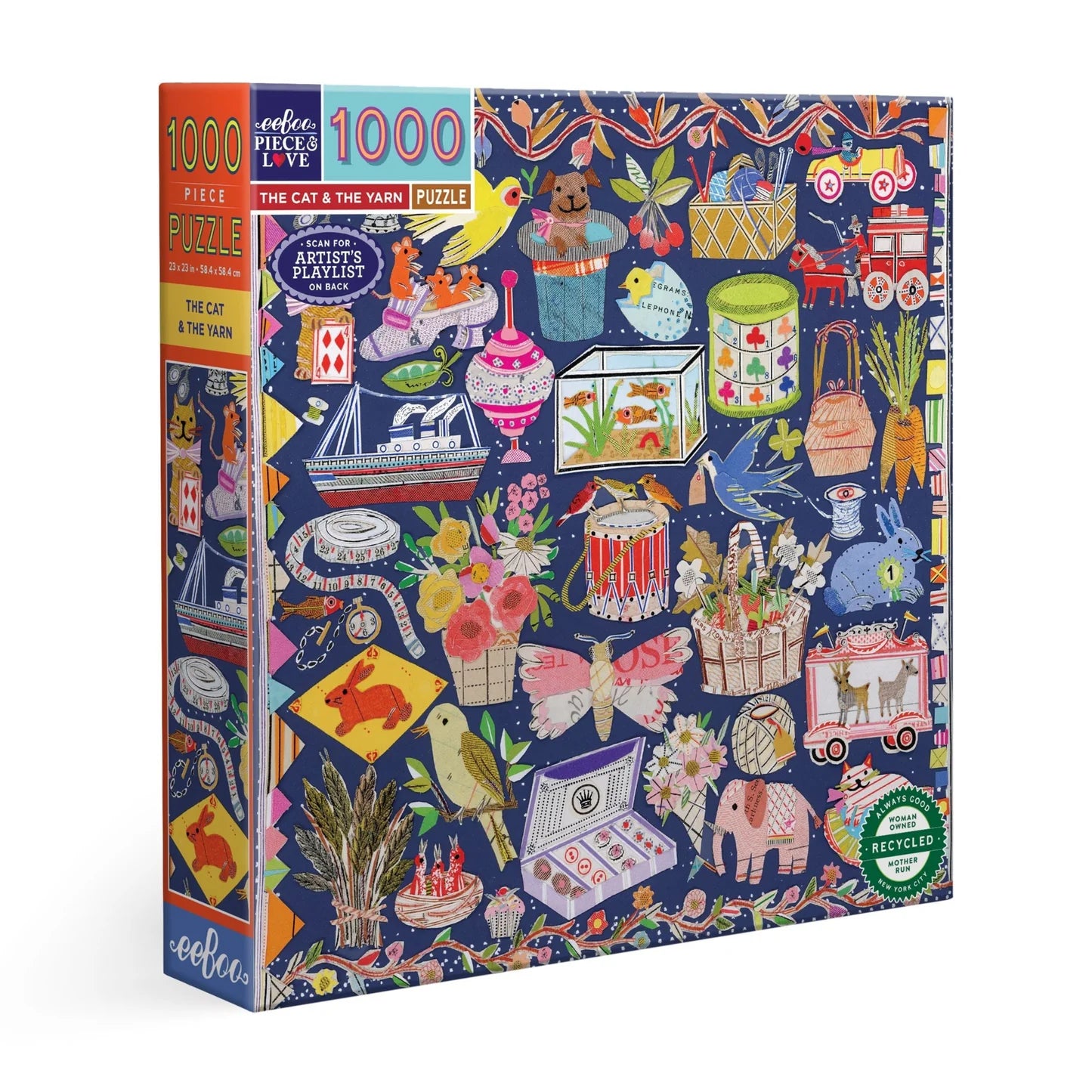 The Cat & The Yarn 1000 Piece Puzzle