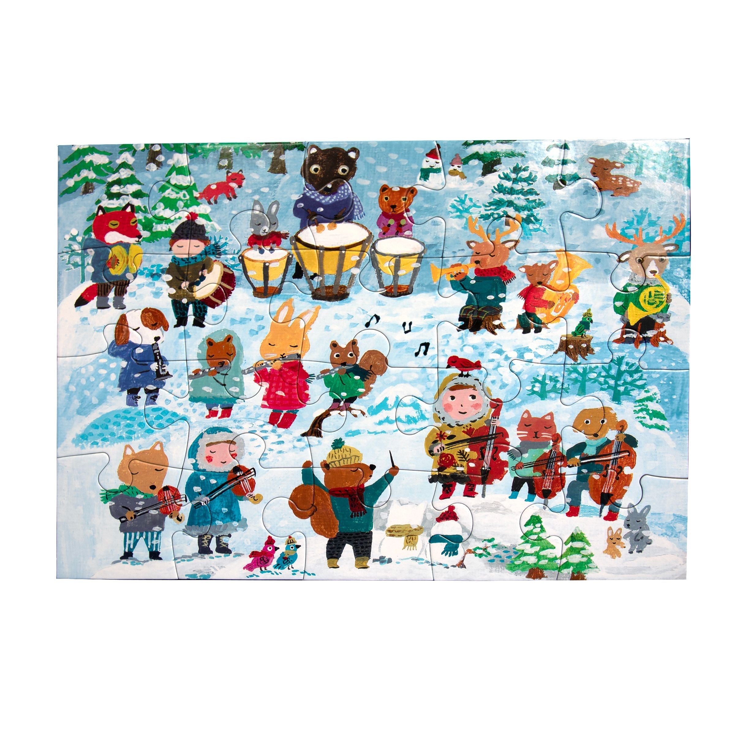 eeBoo Yumi's Winter Carols 20 Piece Puzzle