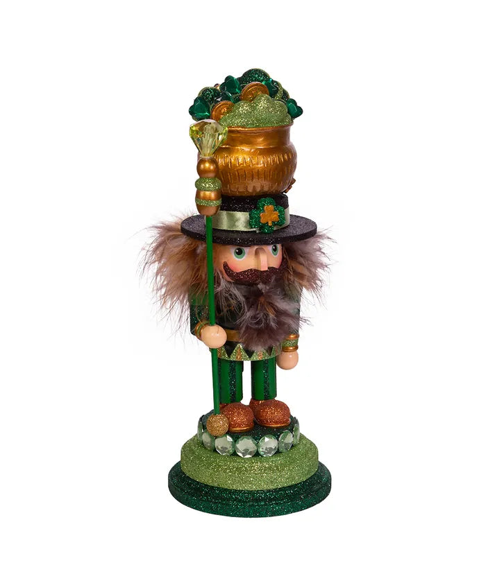 Kurt Adler Nutcracker 12" Irish Pot of Gold