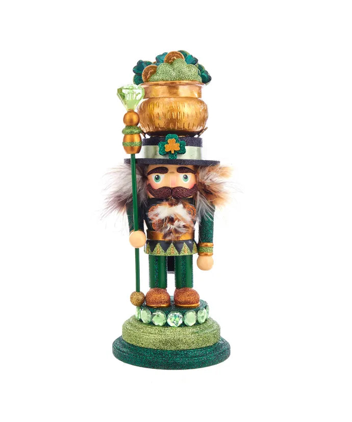 Kurt Adler Nutcracker 12" Irish Pot of Gold