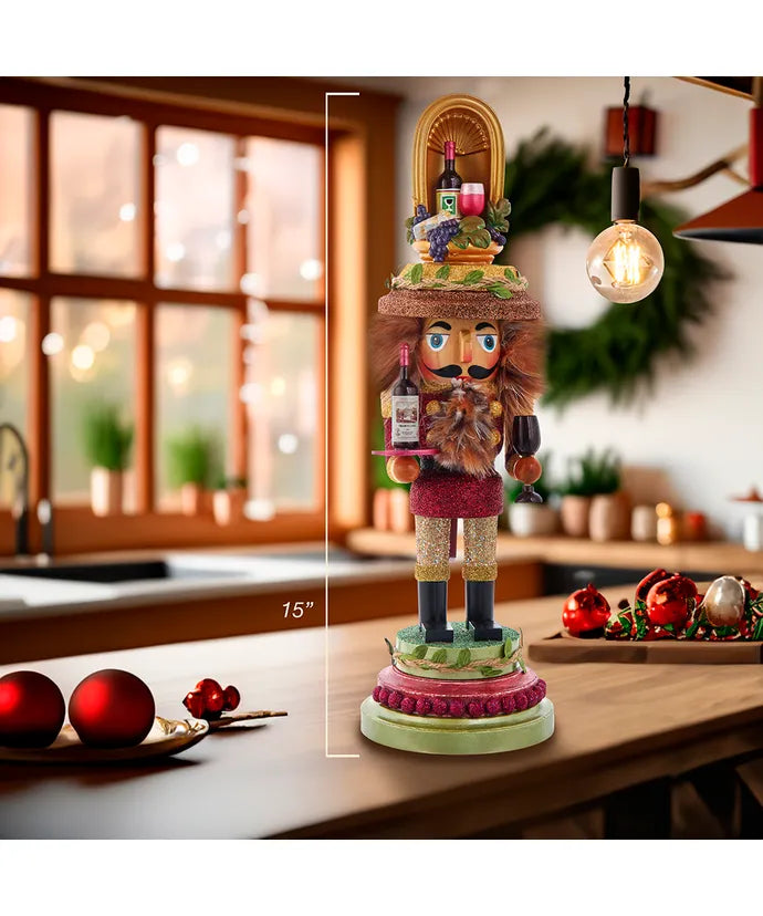 Kurt Adler Nutcracker 15" Wine Guy