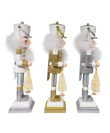 Nutcracker 15" White, Gold, or Silver - Single, Various Color Options