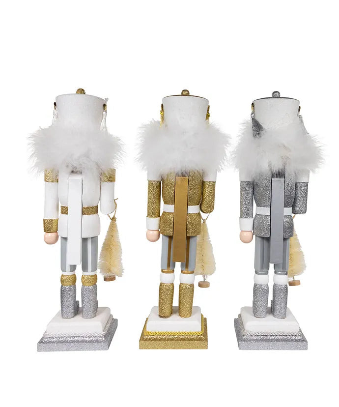 Nutcracker 15" White, Gold, or Silver - Single, Various Color Options