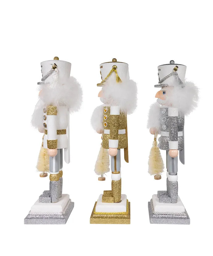Nutcracker 15" White, Gold, or Silver - Single, Various Color Options