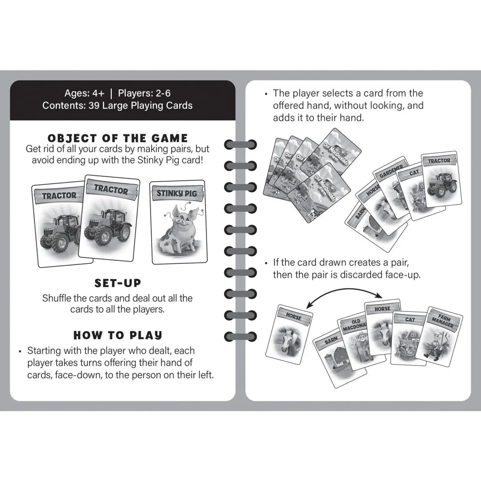 Old MacDonalds Farm Stinky Pig Card Game