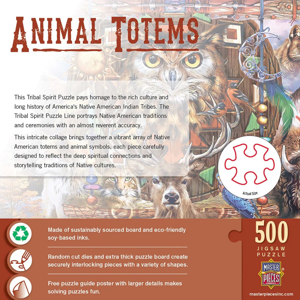 Tribal Spirit - Animal Totems 500 Piece Puzzle