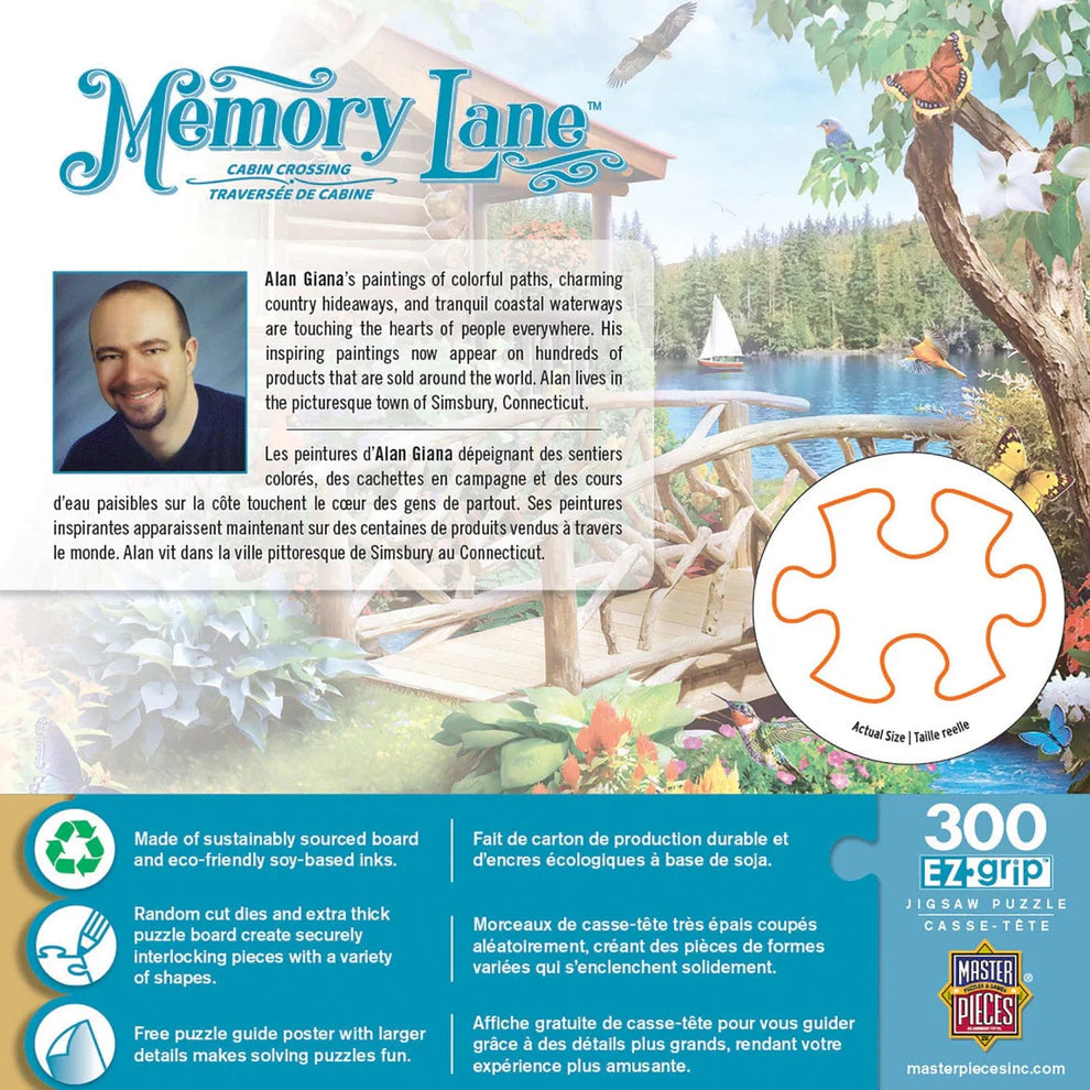 Cabin Crossing Memory Lane 300 Piece Large Format Puzzle