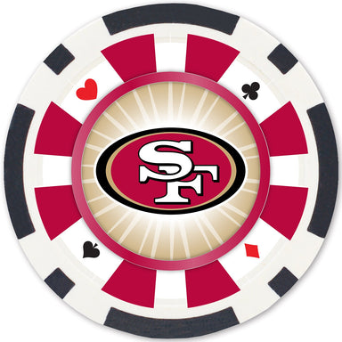 San Francisco 49ers 100 Poker Chips - 11.5gm    