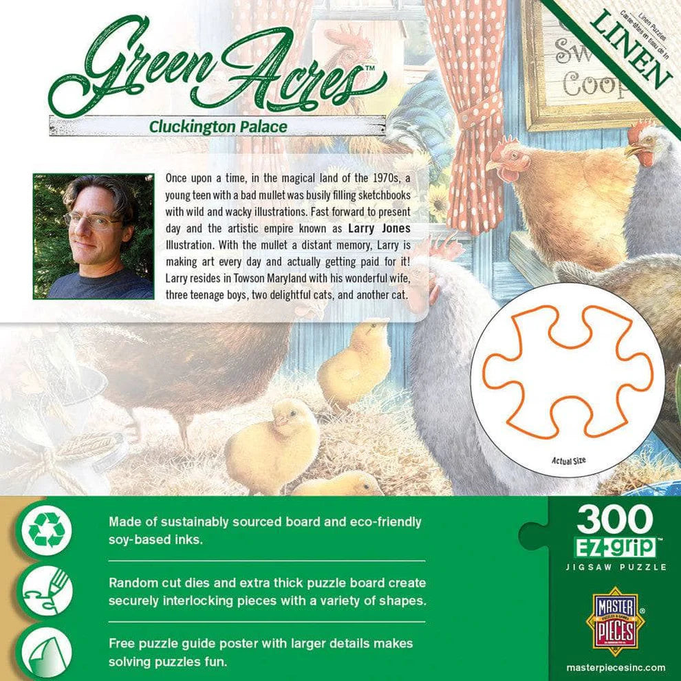 Cluckington Place Green Acres 300 Piece Large Format Puzzle