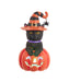 Halloween Black Cat on Pumpkin LED Figurine