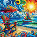 Kaleidoscope Beach Day 1000 Piece Puzzle