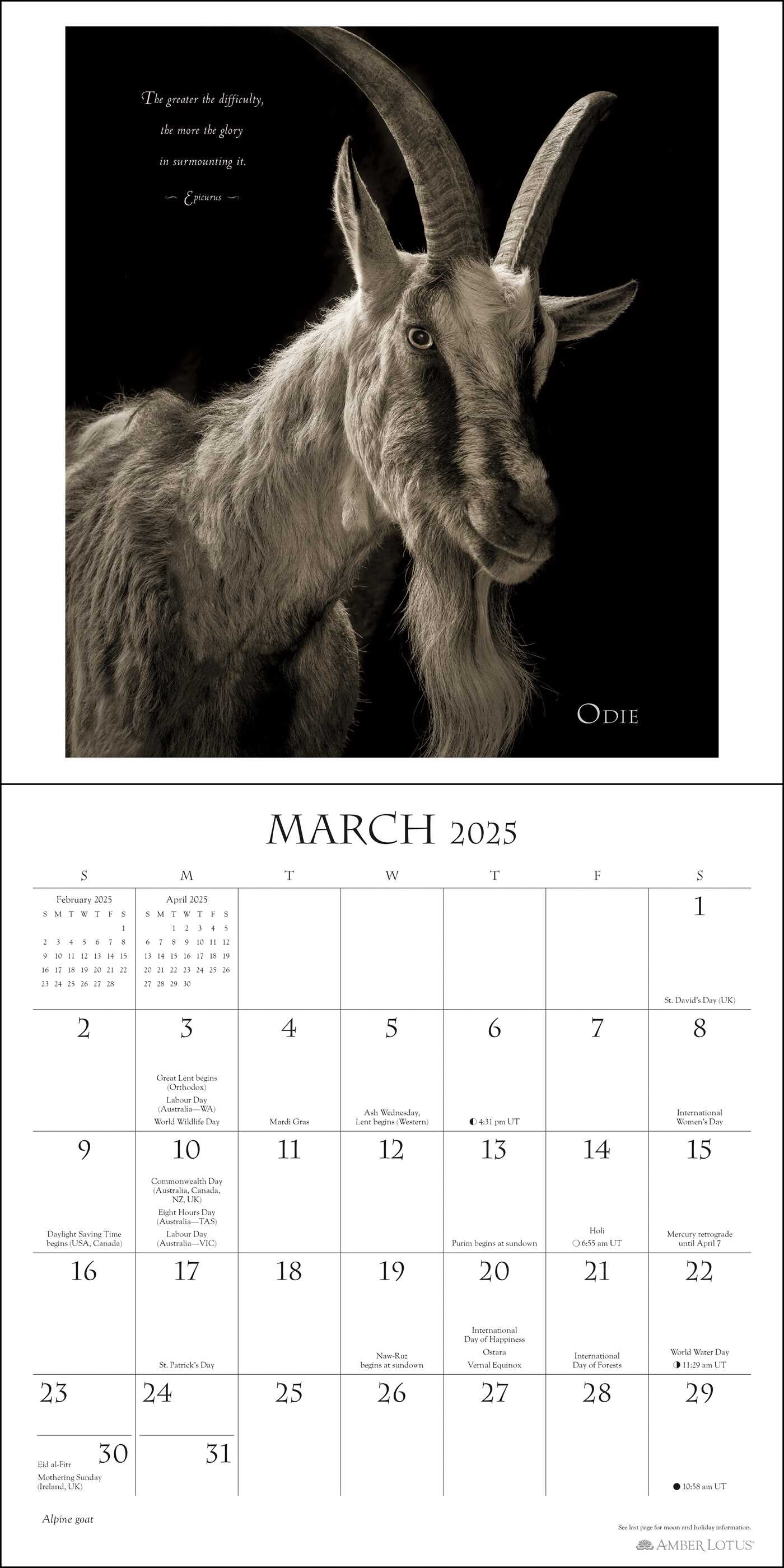 I Am Goat 2025 Wall Calendar    