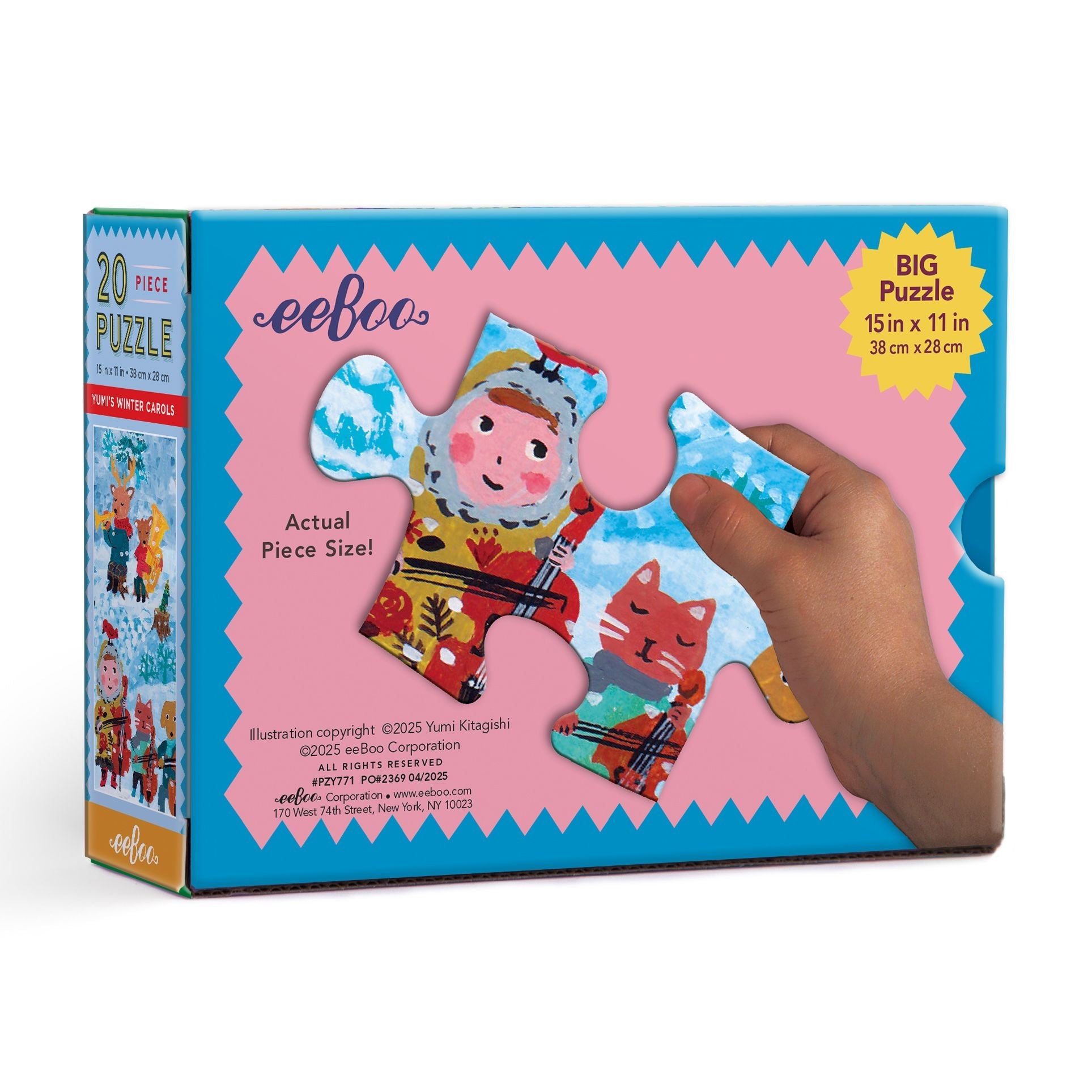 eeBoo Yumi's Winter Carols 20 Piece Puzzle