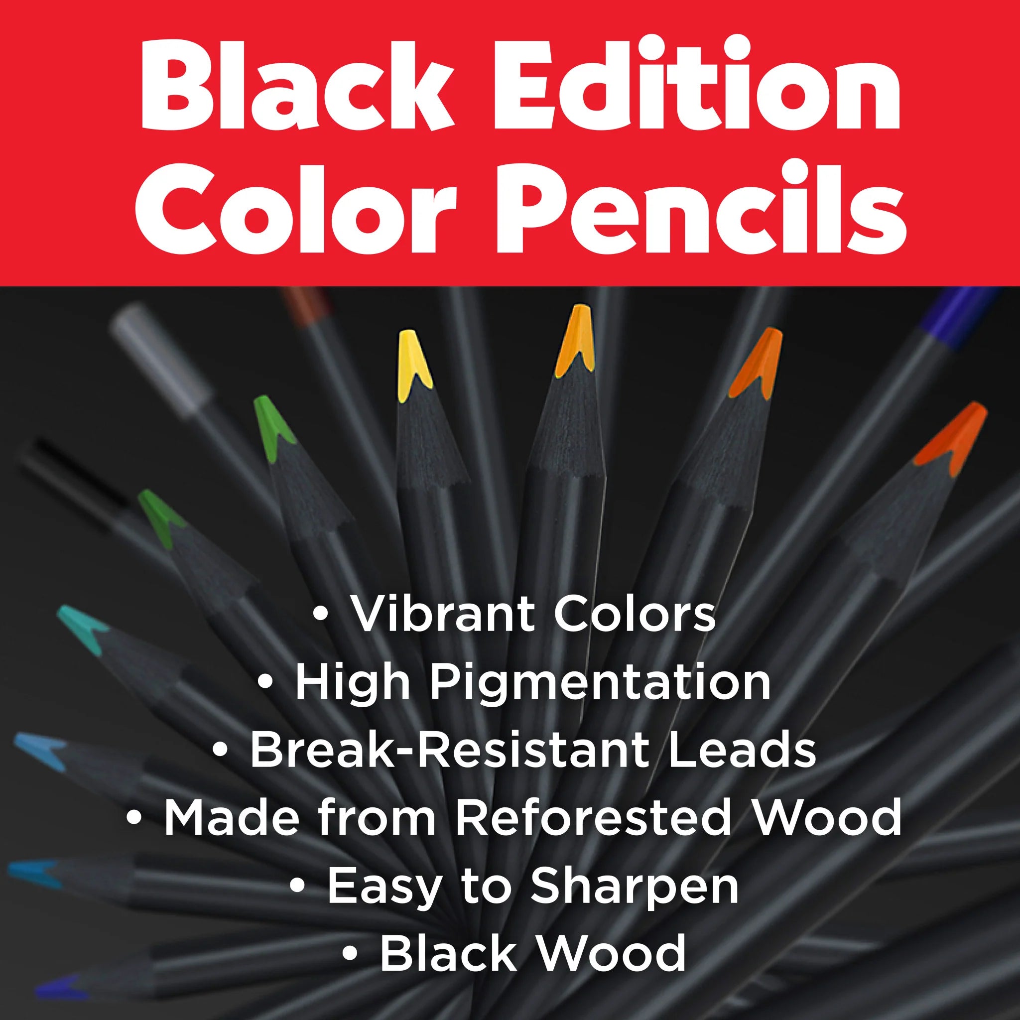 Faber-Castell Black Edition 100 Colored Pencils in a Gift Tin