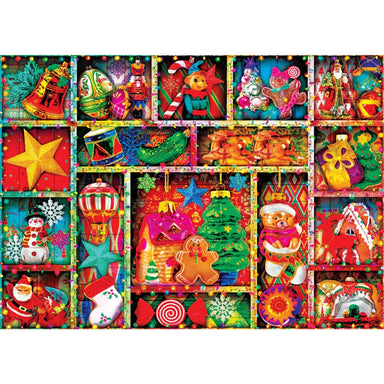 Christmas Ornaments 500 Piece Sparkle Shine Glitter Puzzle