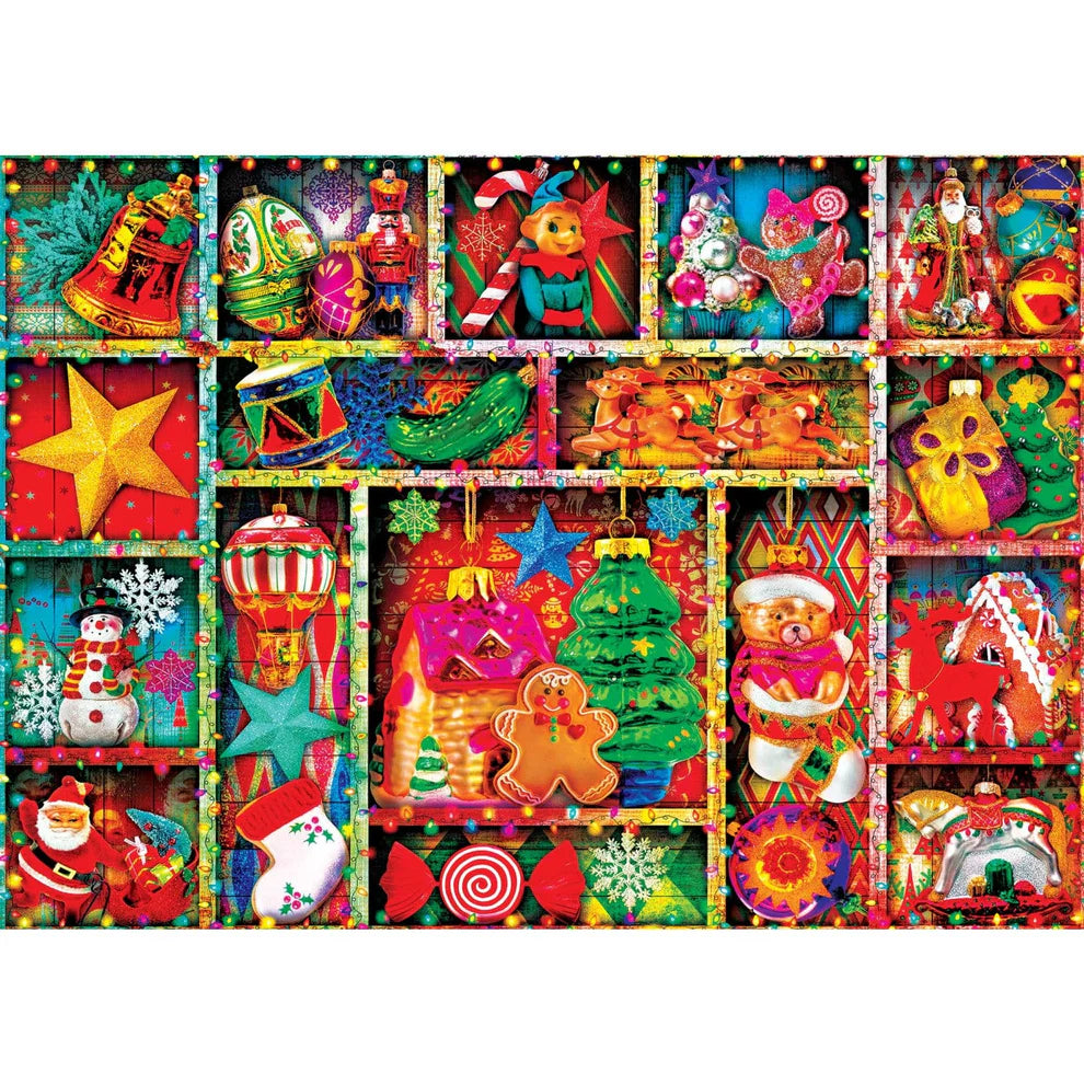 Christmas Ornaments 500 Piece Sparkle Shine Glitter Puzzle
