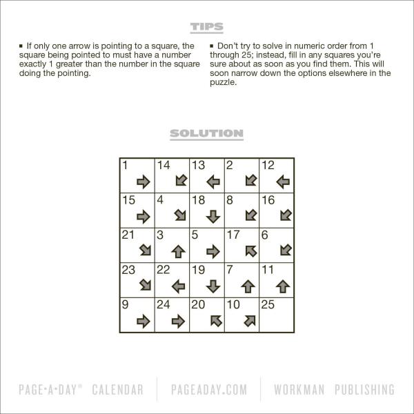 Brainpower Puzzles 2025 Page A Day Calendar    