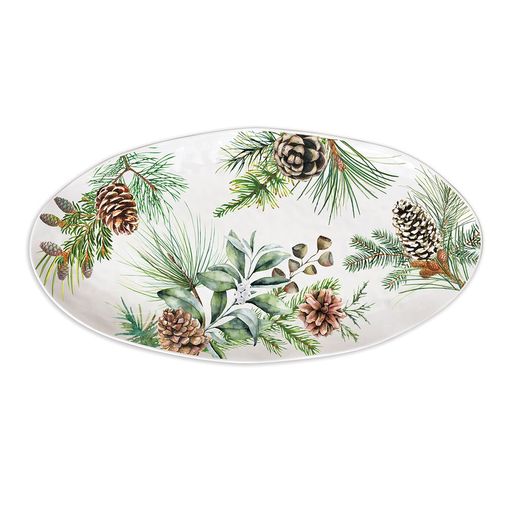 White Spruce Melamine Oval Platter    