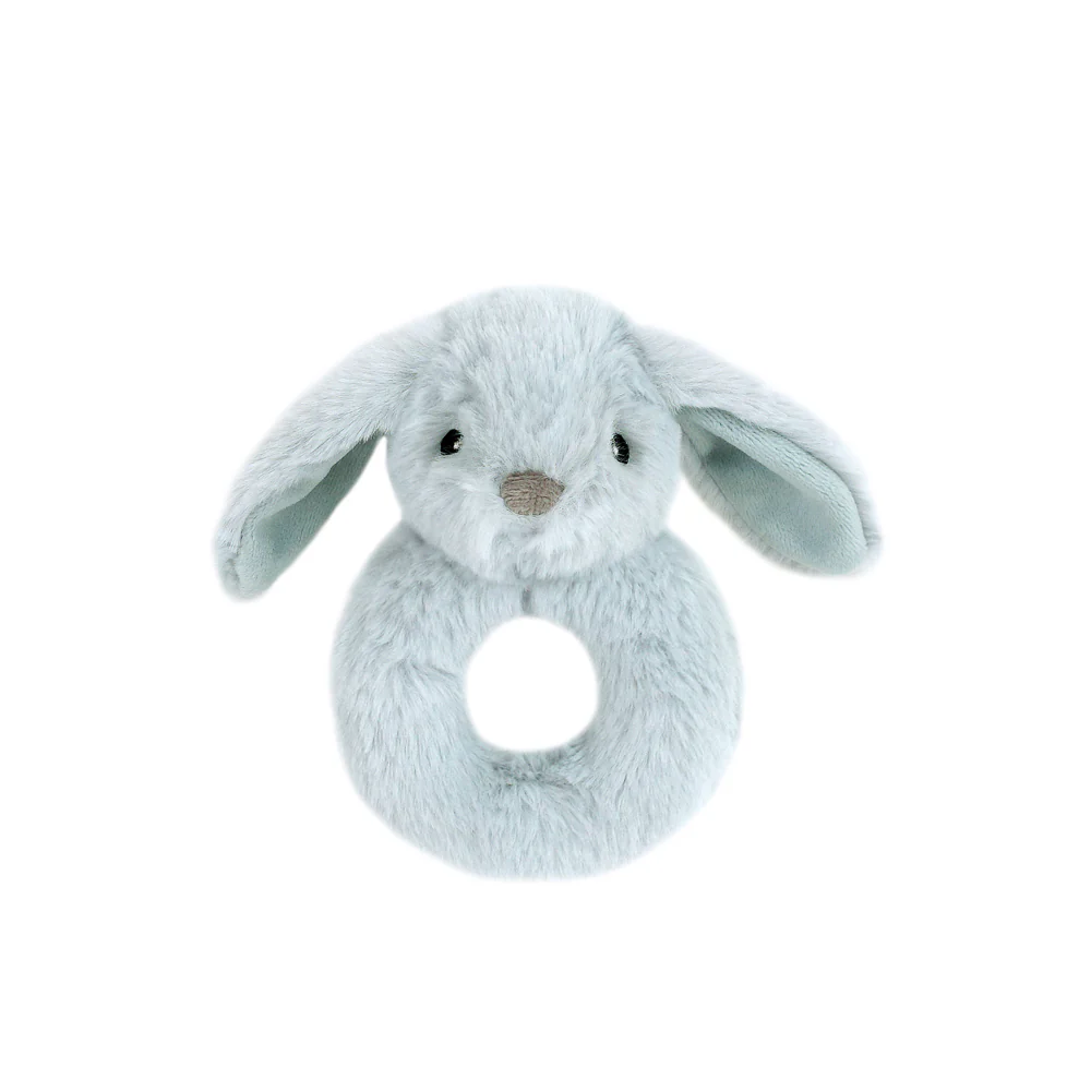 MONAMI Bunny Fur Rattle Blue
