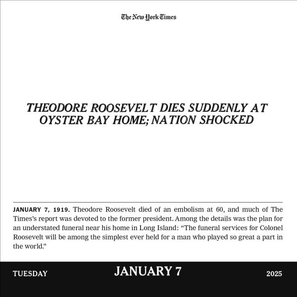 The New York Times Headlines In History 2025 Page A Day Calendar    