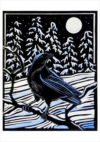 Molly Hashimoto Crow And Moon Boxed Holiday Cards    