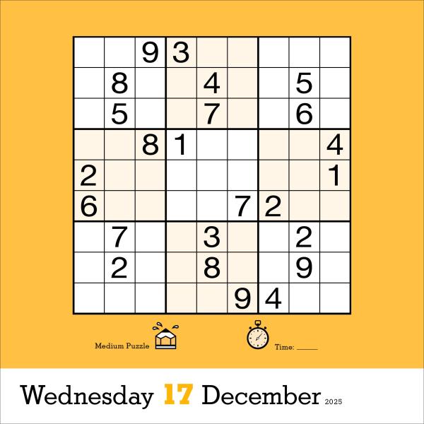 The Original Sudoku Page A Day Calendar    